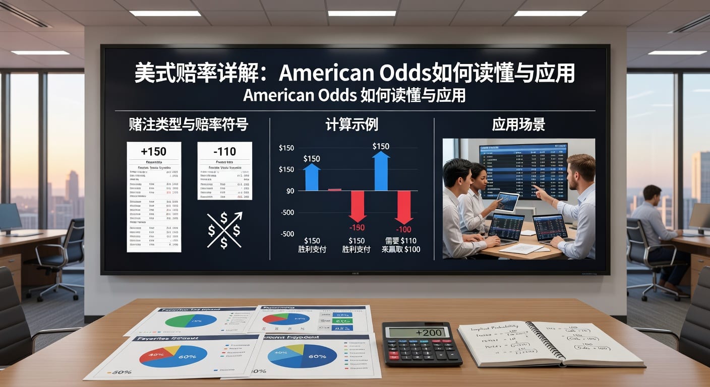 美式赔率 American Odds 详解：计算与体育投注指南