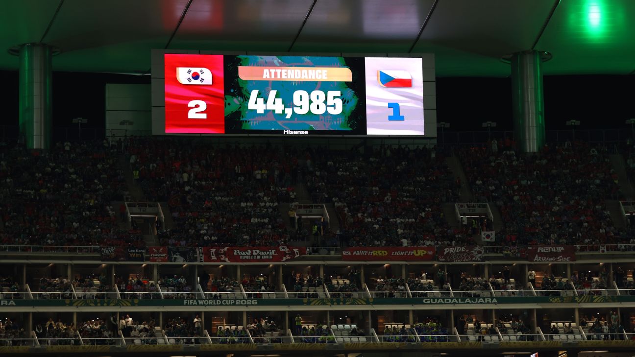 FIFA回应韩国对捷克观众数争议：44,985人数据准确